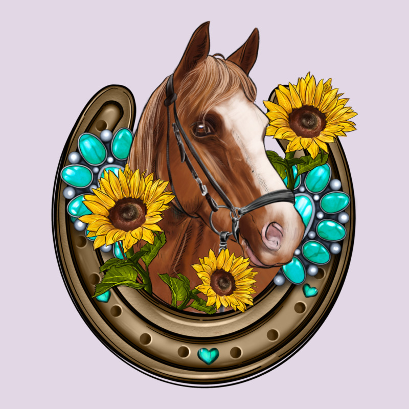Western Horseshoe Horse Sunflowers Gemstone Classic Tee by Artiststas | Teevron