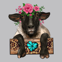 Suffolk Ewe Peeking With Floral Headdress Long Sleeve Tee | Teevron