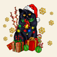 Black Cat Meowy Christmas Vintage Tee | Teevron
