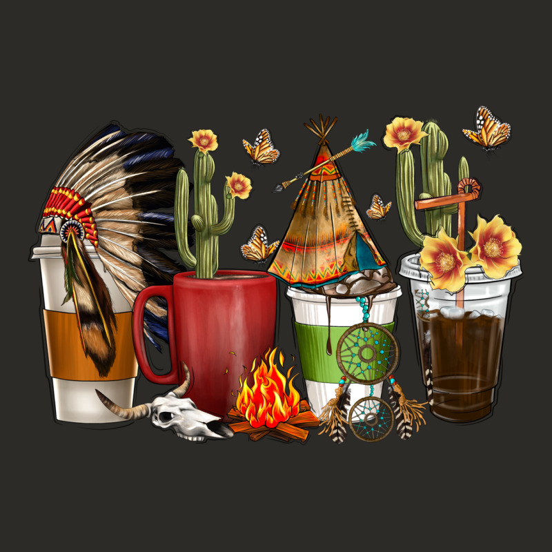Coffee Cups Indian Headdress Heavy Core Tee by texasbilliewilder | Teevron