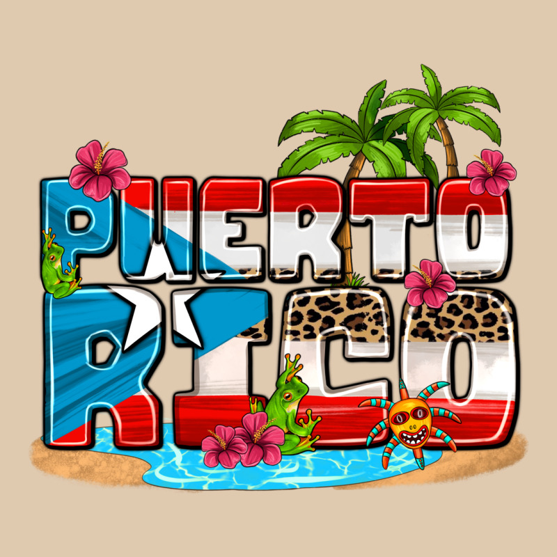 Puerto Rico And Flowers With Frog Heavyweight Sweatshirt by AdoDesignShop | Teevron