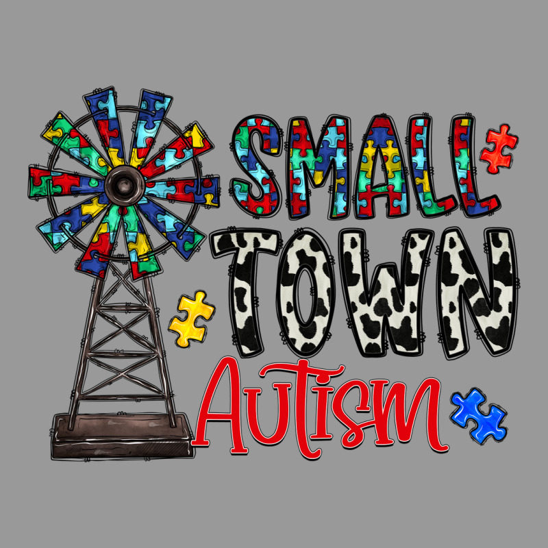 Small Town Autism Vintage Hoodie by CowhideDigitalArt | Teevron