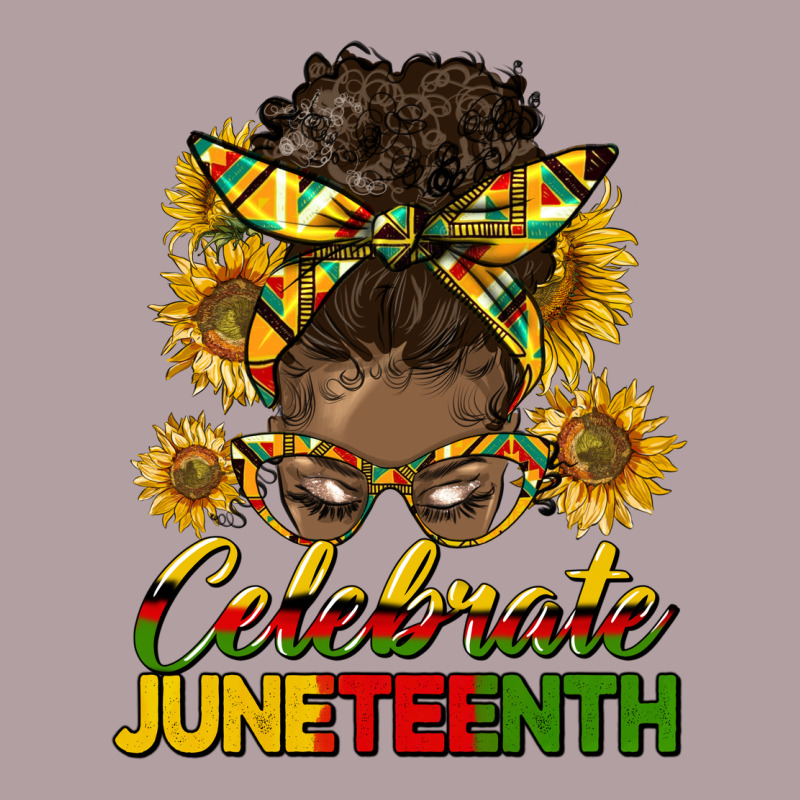 Celebrate Juneteenth Black Woman Bun Vintage Hoodie by HRA Design Shop | Teevron