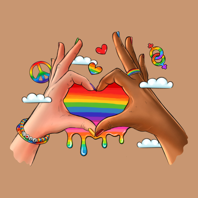 Lgbtq Pride Hands Heavyweight Hoodie by LillyAllenDesigns | Teevron