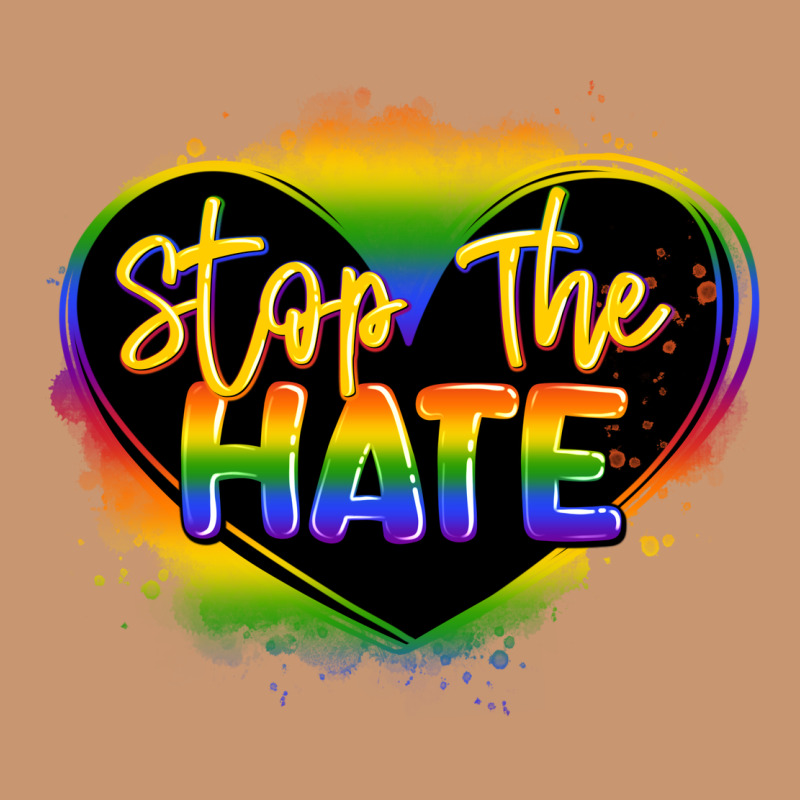 Stop The Hate Pride Lgbtq Heart Heavyweight Hoodie by LillyAllenDesigns | Teevron