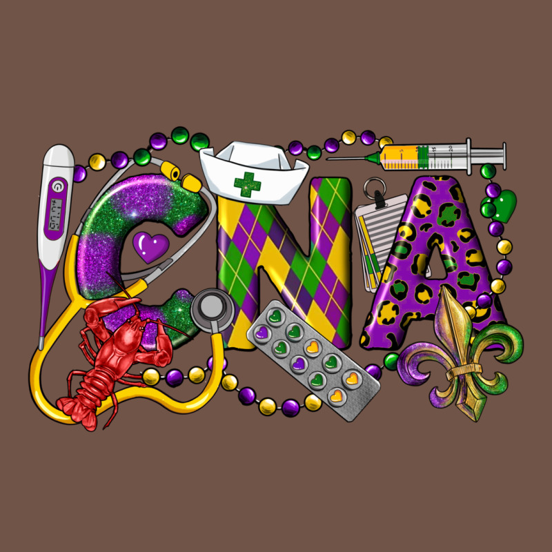 Cna Certified Nursing Assistant Mardi Gras Premium Sweatshirt by LillyAllenDesigns | Teevron