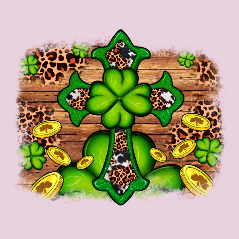 Western Shamrock Cross Leopard Background Classic Tee by Artiststas | Teevron