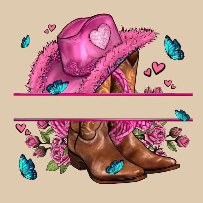 Pink Cowgirl Hat And Roses Heavyweight Sweatshirt by AdoDesignShop | Teevron