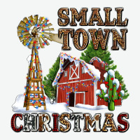 Small Town Christmas With Barn And Cactus Urban Heavy Tee | Teevron