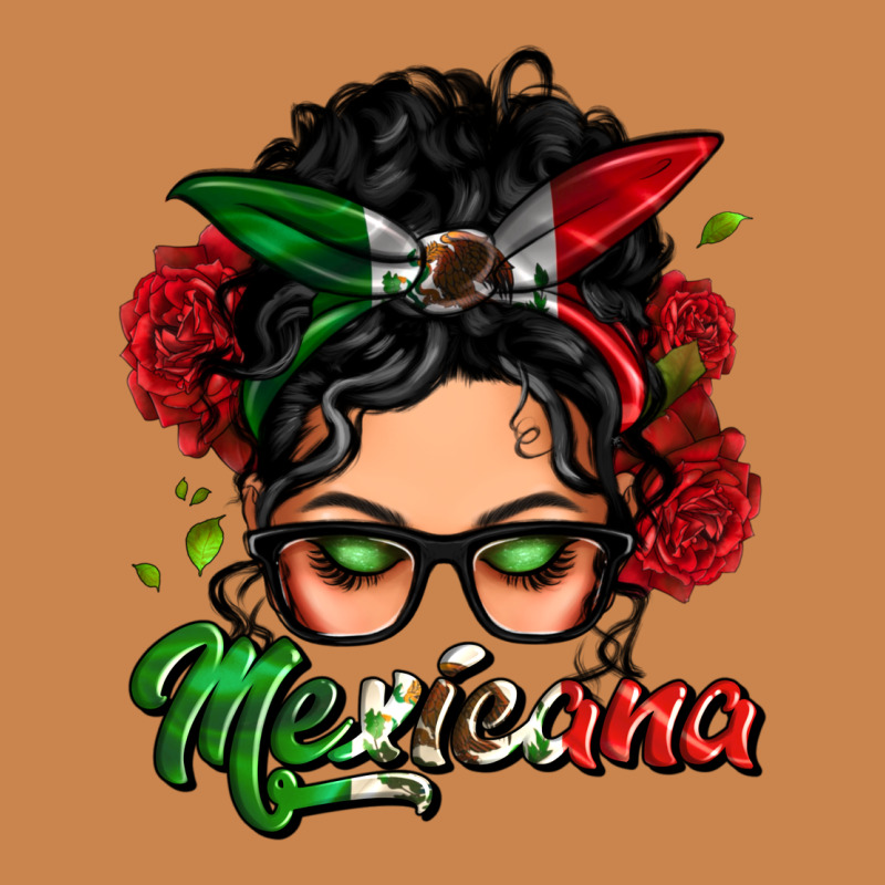Mexicana Woman Messy Bun Heavyweight Hoodie by LillyAllenDesigns | Teevron