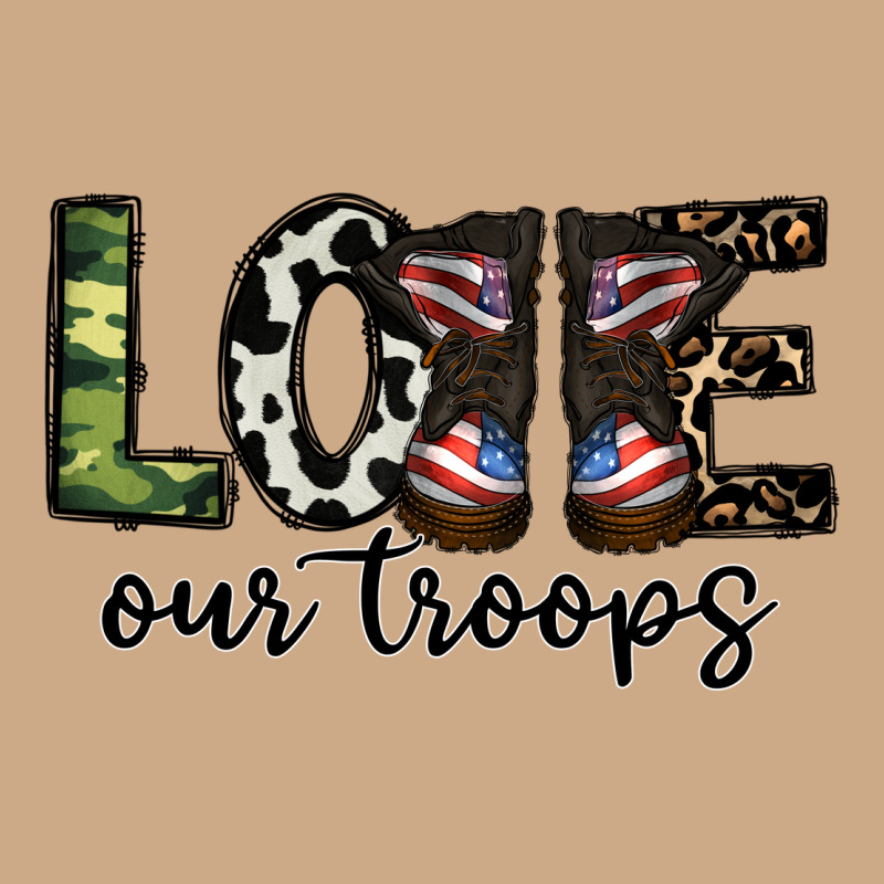 Love Our Troops Vintage Hoodie by CowhideDigitalArt | Teevron
