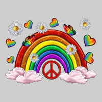 Pride Rainbow With Daisy And Butterfly Premium Tee | Teevron