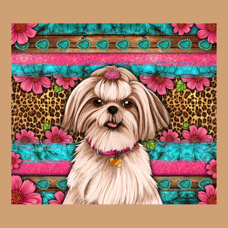 Shih Tzu Floral Tumbler Vintage Tee by JahusDesignShop | Teevron
