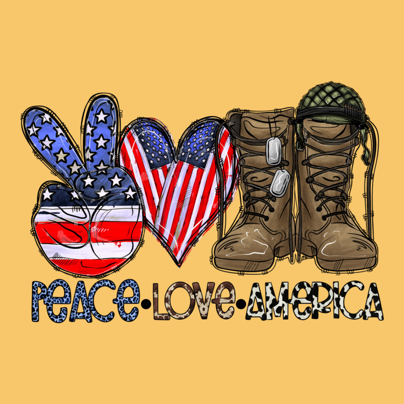 Peace Love America Vintage Hoodie by CowhideDigitalArt | Teevron