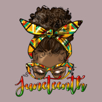 Juneteenth Black Woman Messy Bun Vintage Hoodie | Teevron