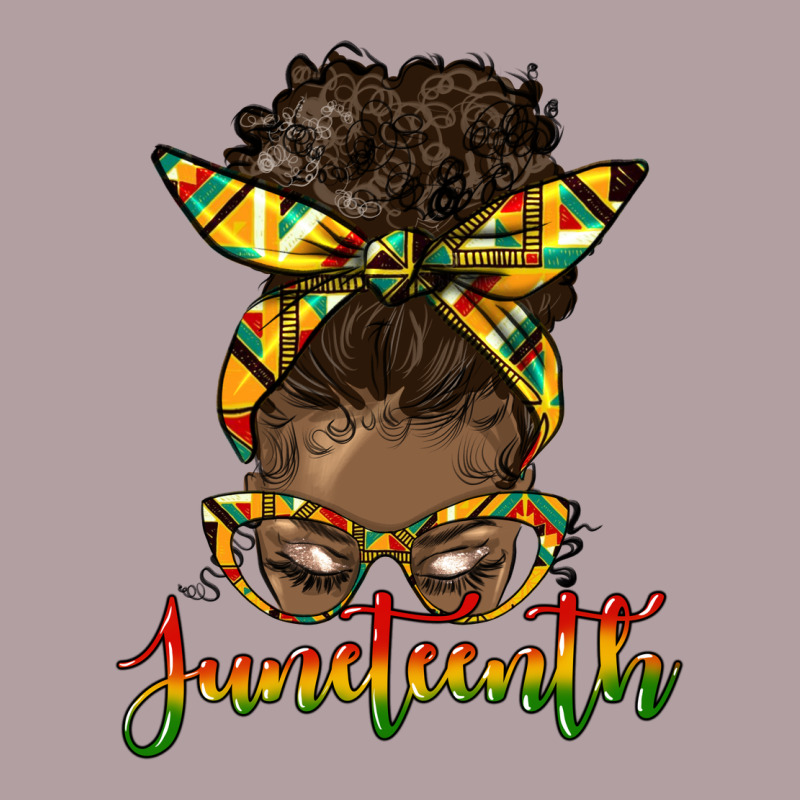 Juneteenth Black Woman Messy Bun Vintage Hoodie by HRA Design Shop | Teevron