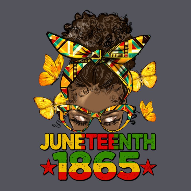 Juneteenth 1865 Afro Bun Vintage Hoodie by HRA Design Shop | Teevron