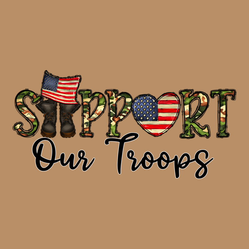 Support Our Troops Vintage Hoodie by CowhideDigitalArt | Teevron