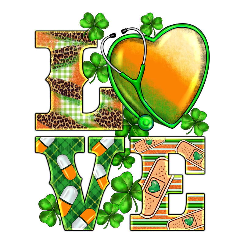 St.patricks Nurse Love Heart Stethoscope Premium Tee by BarkalooDesign | Teevron