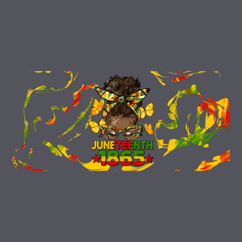Juneteenth Afro Messy Bun Libbey Glass Vintage Hoodie by HRA Design Shop | Teevron
