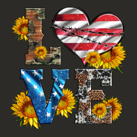 Love With Sunflowers And Usa Flag Heavy Core Tee | Teevron