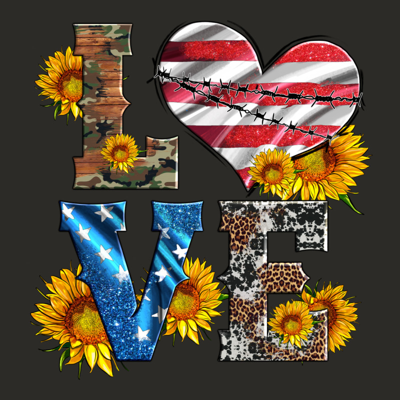 Love With Sunflowers And Usa Flag Heavy Core Tee by Artiststas | Teevron