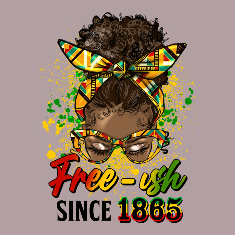 Free Ish Since 1865 Afro Messy Bun Vintage Hoodie by HRA Design Shop | Teevron