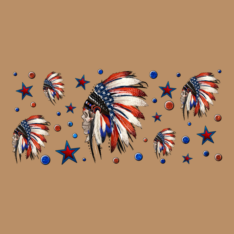 Patriotic Native American Headdress 16oz Libbey Cup Vintage Hoodie by HRA Design Shop | Teevron