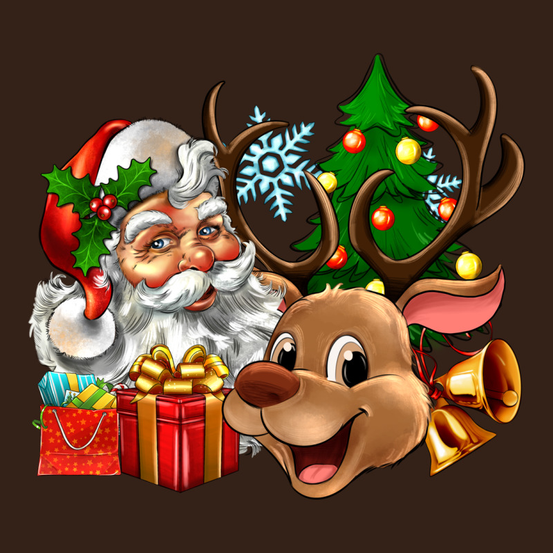 Santa And Reindeer Heavy Core Tee by Zillion Design Studio | Teevron