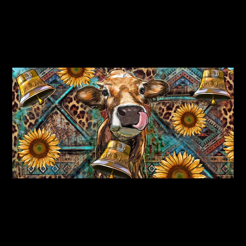 Cow With Aztec Leopard And Sunflower Premium Tee by RanaPortraitStore | Teevron