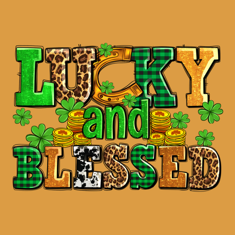 Lucky And Blessed With Coins And Shamrocks Urban Heavy Tee by AdoDesignShop | Teevron