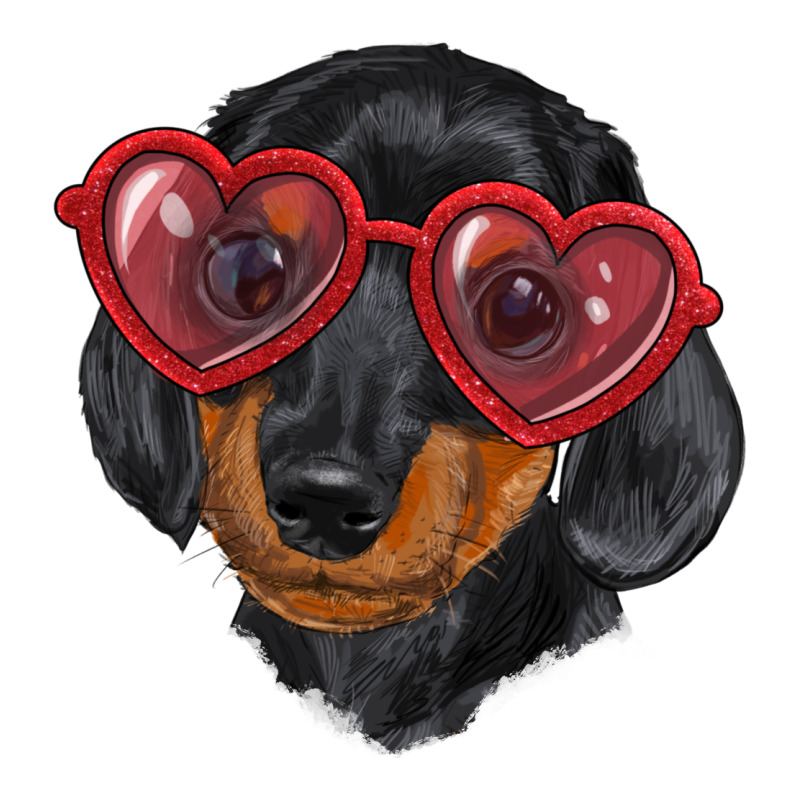 Dachshund With Love Glasses Premium Tee by RanaPortraitStore | Teevron