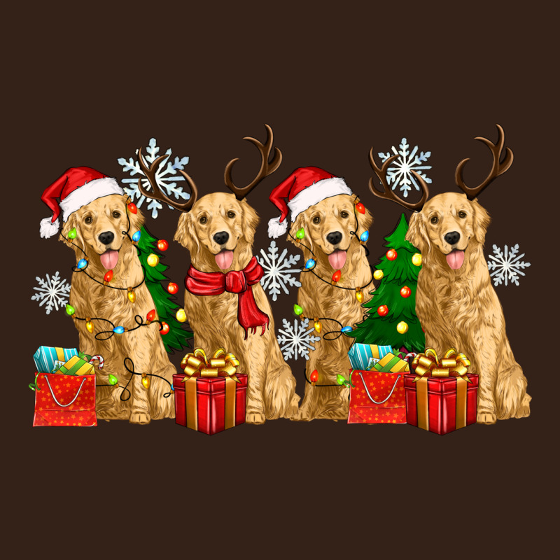 Golden Dogs With Christmas Heavy Core Tee by Zillion Design Studio | Teevron
