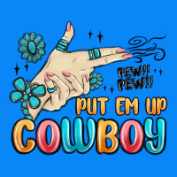 Western Turquoise Put Em Up Cowboy Zipper Hoodie | Teevron