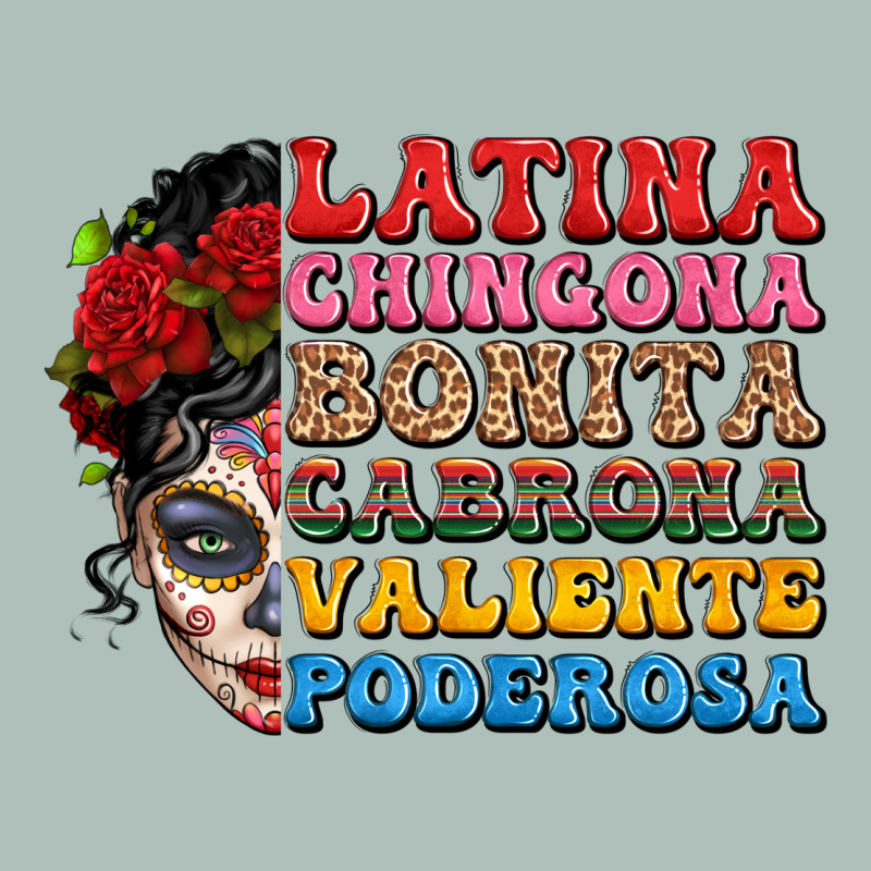 Mexican Sugar Skull Latina Chingona Bonita Heavyweight Hoodie by LillyAllenDesigns | Teevron