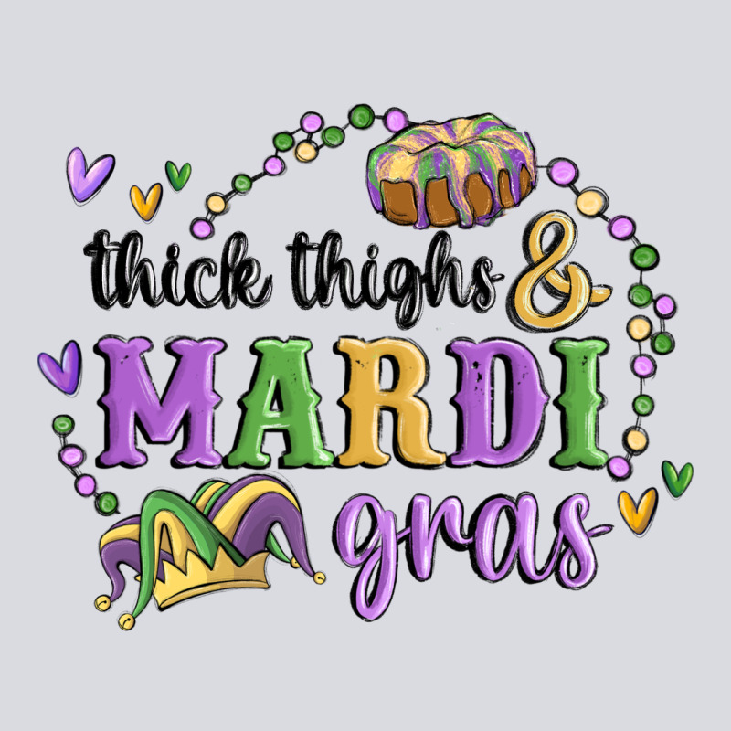 Thick Thighs Mardi Gras Zipper Hoodie by MaliasSmallBusiness | Teevron