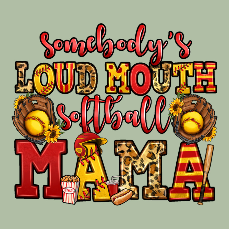 Somebody's Loud Mouth Softball Mama Urban Heavy Tee by Jasminsmagicworld | Teevron