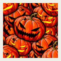 Halloween Pumpkin Seamless Pattern Urban Heavy Tee | Teevron