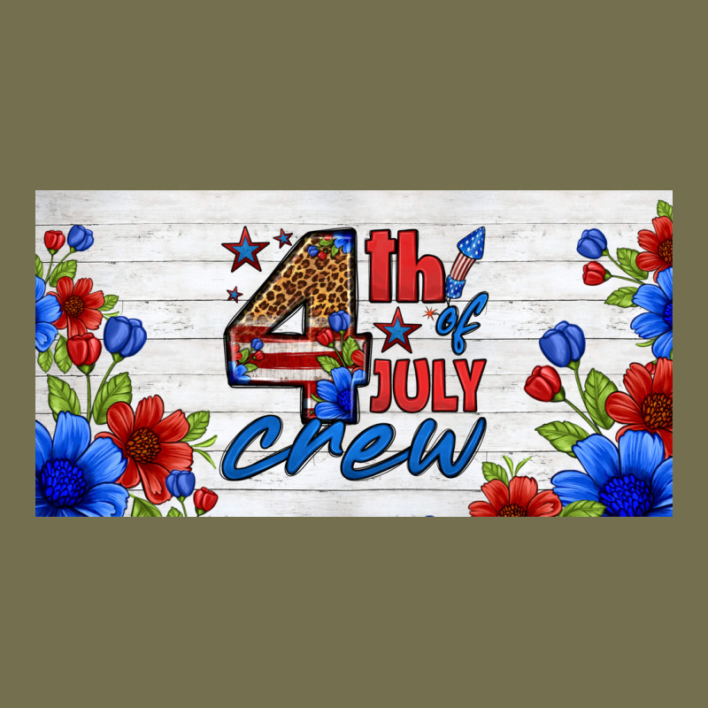 Floral 4th Of July Crew License Plate Vintage Hoodie by HRA Design Shop | Teevron