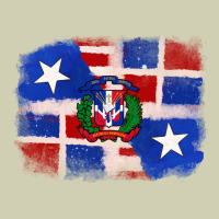 Dominican And Puerto Rico Flag Heavy Core Tee | Teevron
