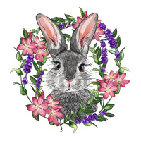 Easter Bunny With Floral Wreath | Teevron