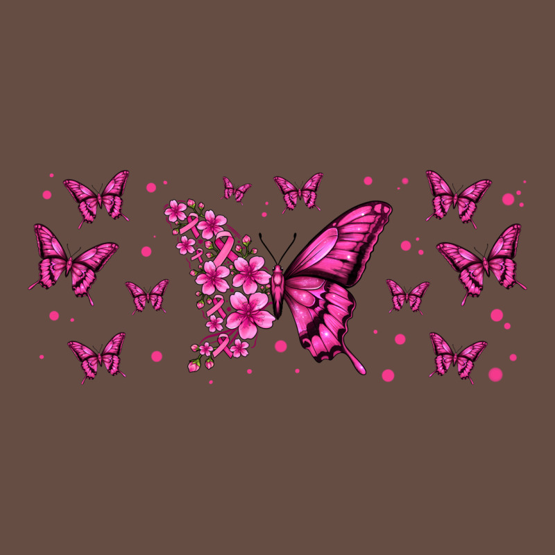 Floral Breast Cancer Butterfly Long Sleeve Tee by Jasminsmagicworld | Teevron