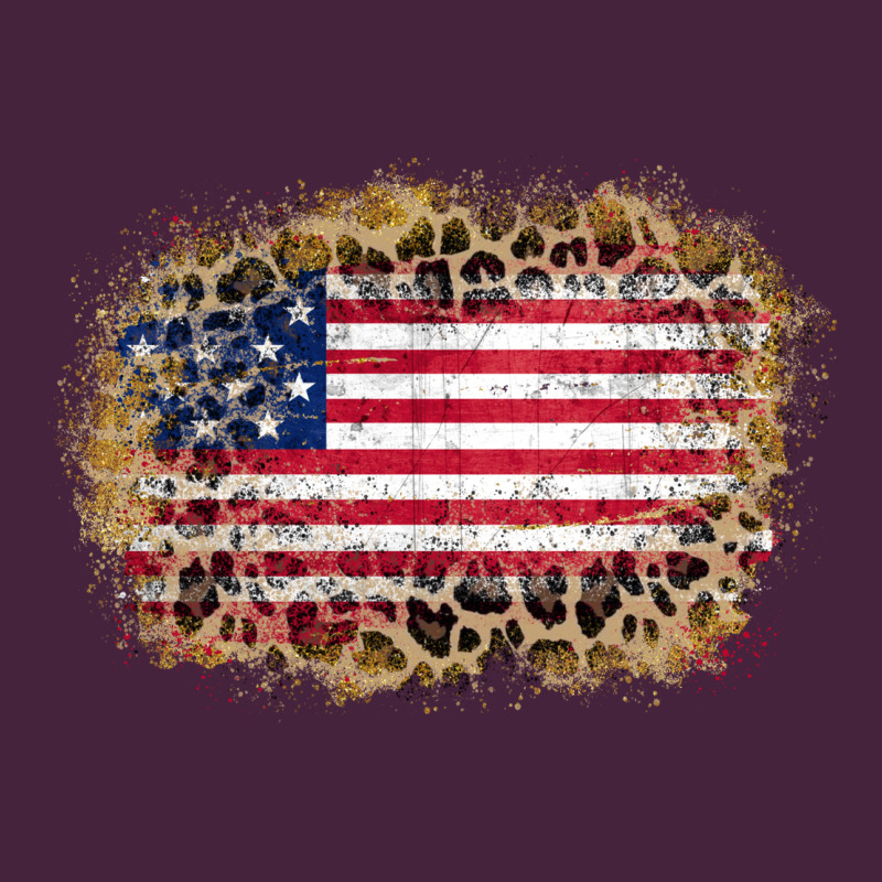 America Leopard Glitter Flag Premium Tee by Zillion Design Studio | Teevron