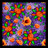 Pumpkin Flower Halloween Seamless Pattern Urban Heavy Tee | Teevron