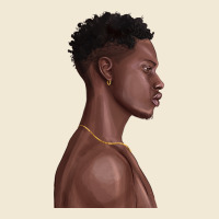 Afro Black Man Premium Tee | Teevron