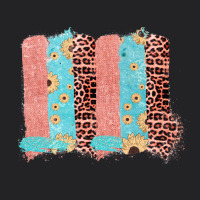 Sunflower Leopard Jute Pattern Brushstrokes Vintage Tee | Teevron