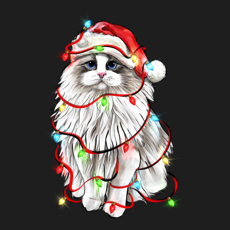Christmas Ragdoll Cat Heavyweight Hoodie by LillyAllenDesigns | Teevron