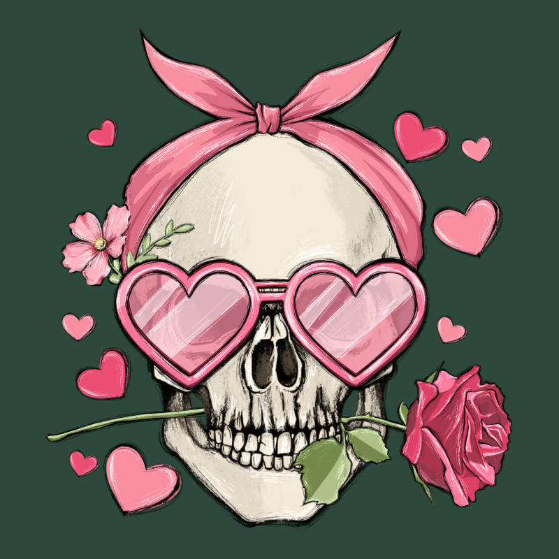 Valentine's Day Skull Zipper Hoodie by MaliasSmallBusiness | Teevron