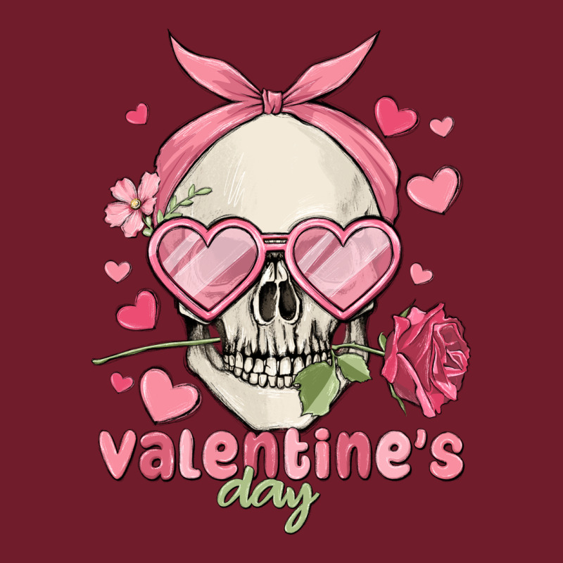 Valentine's Day Skull Zipper Hoodie by MaliasSmallBusiness | Teevron