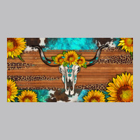 Longhorn Bull Skull License Plate Classic Tee | Teevron